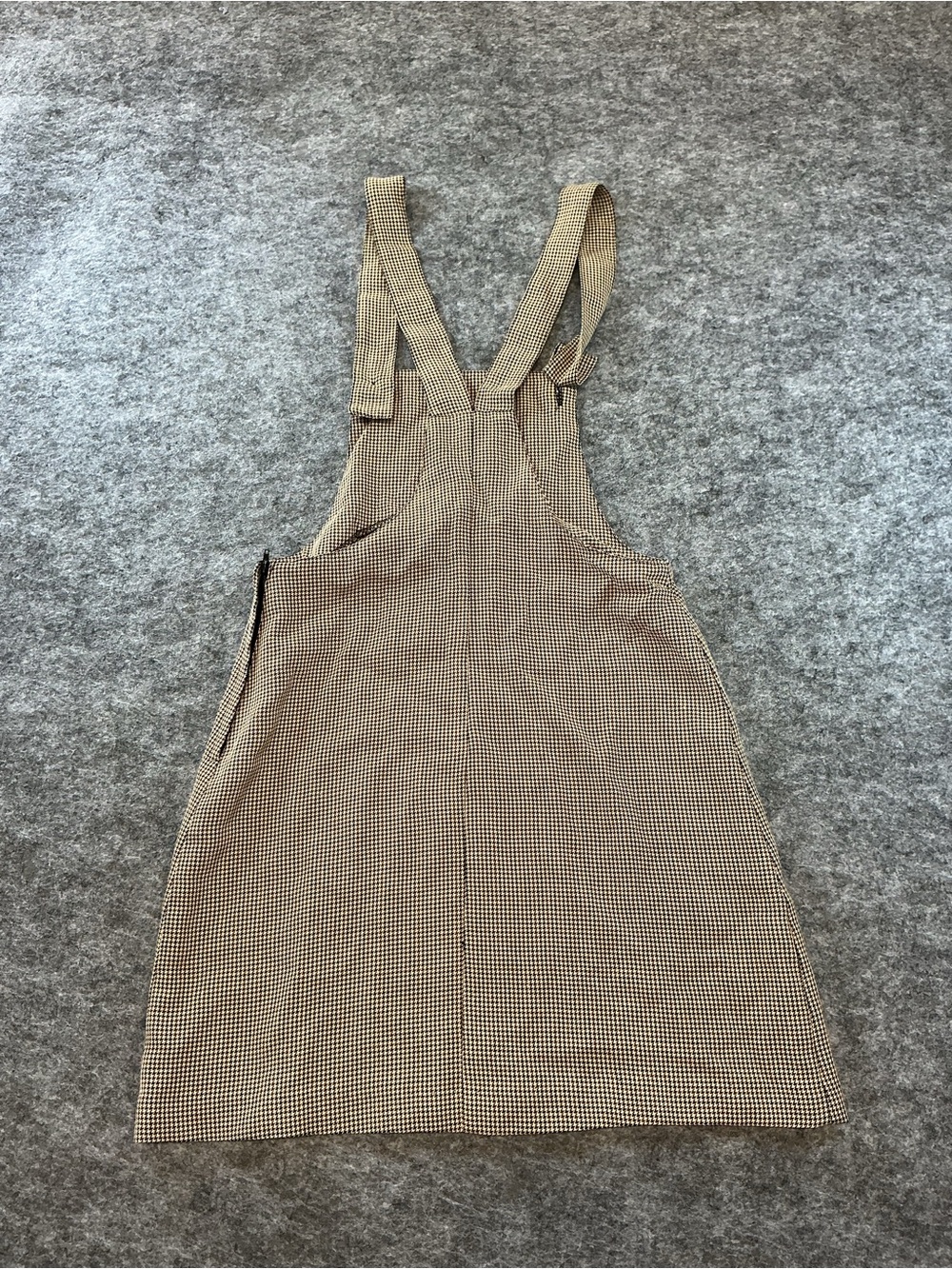 Judy Knapp Vintage 90s Vintage Houndstooth Pinafore Dress Size 3 - Picture 4 of 4